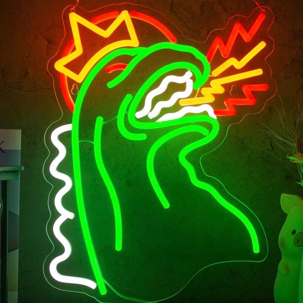 The King Godzilla Neon Sign Night Light Room Wall Decoration